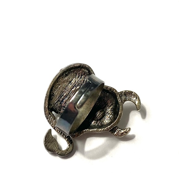 Bull Ring Adjustable Band Turquoise - Picture 2 of 2